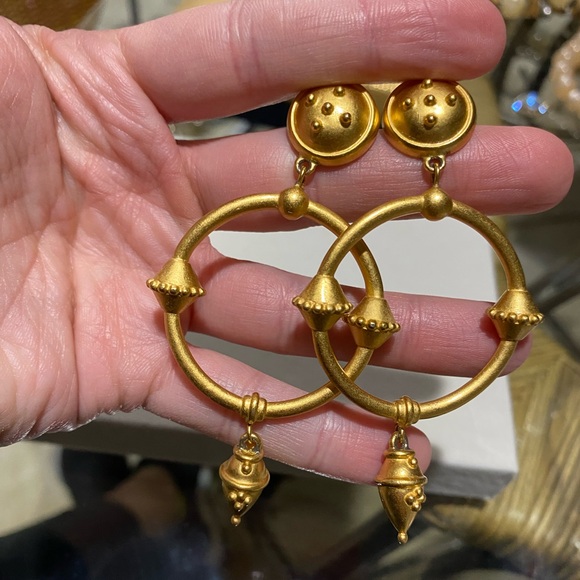 Vintage Liz Claiborne International large statement dangly earrings - Picture 4 of 4